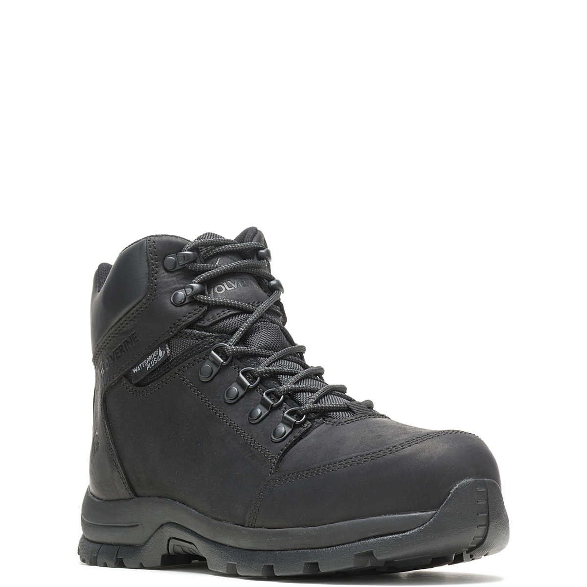 Wolverine W211042 Grayson Mid Black Steel Toe WP Work Boot