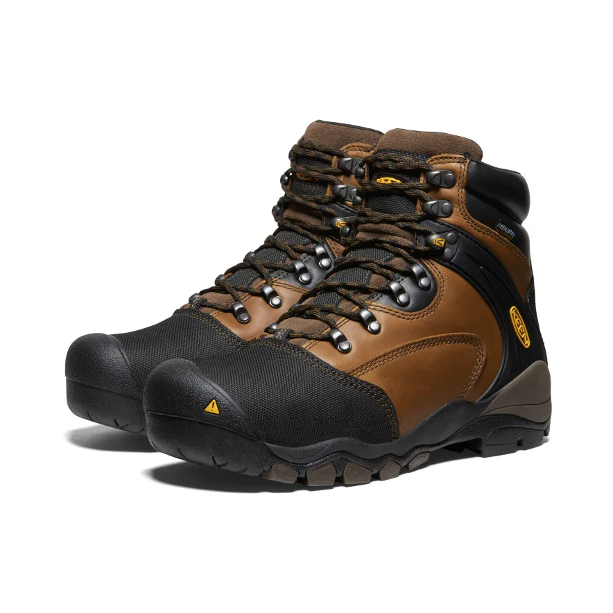 Keen 1007969 6" Louisville Brown Internal Met-Guard Steel Toe WP Work Boot - Image 2