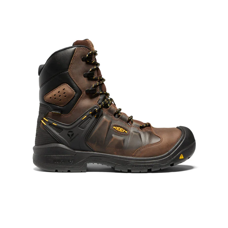Keen 1024222 8" Dover Dark Earth/Black Carbon Fiber Toe INS WP Work Boot