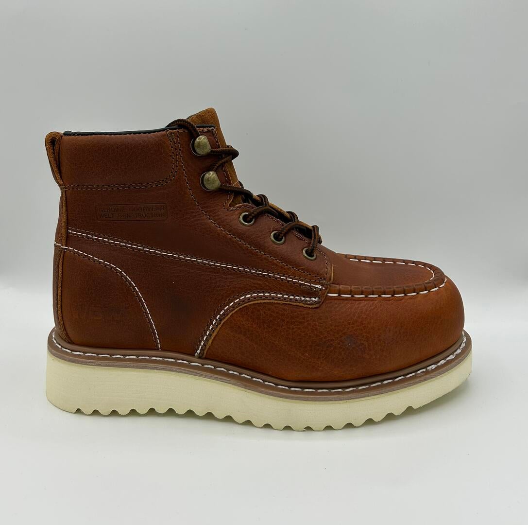 WBW Wedge King PR Composite Toe LTBRN Work Boot - Image 2