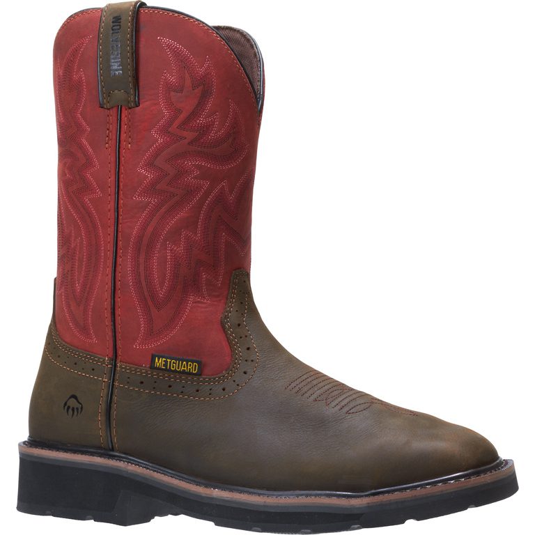Wolverine W10929 RANCHER MET GUARD WP BROWN/RED